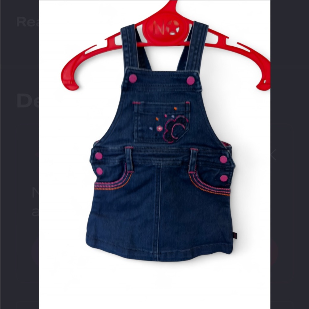 Nano Charming Kids Overalls dress with Pink Details